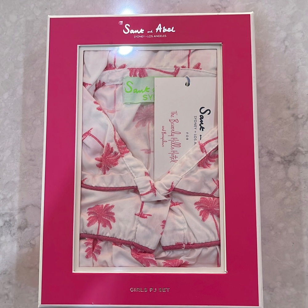 Girls Sant and Abel pajamas- Beverly Hills Hotel
